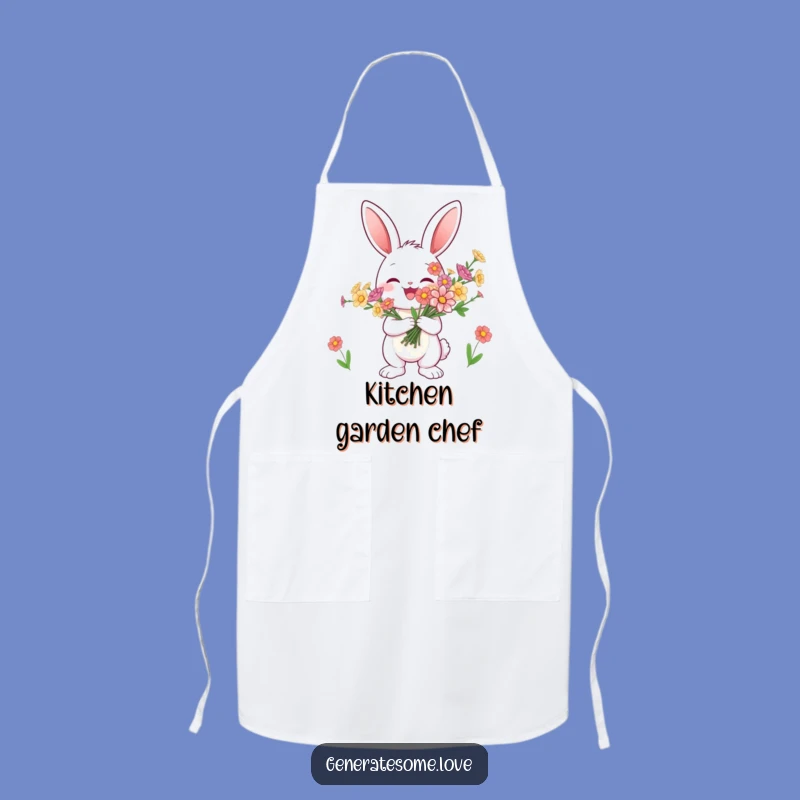 Funny Bunny Flower Apron - Kitchen Garden Fun Gift