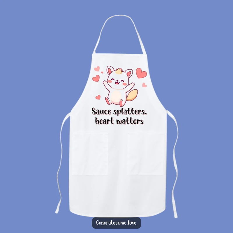 Funny Whimsical Animal Jump Apron: Cook with Joy & Hearty Smiles