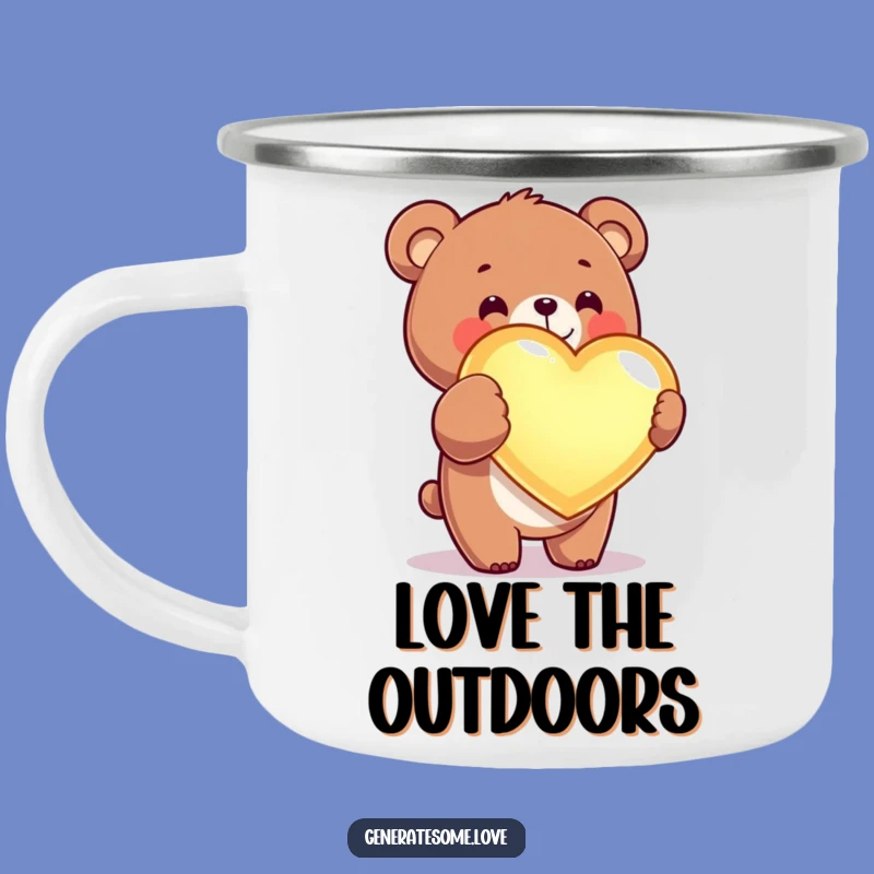 Funny Kawaii Bear Camping Mug: Share Love on Your Adventures