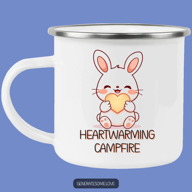 Funny Joyful Bunny Camping Mug: Trail Love, Sweet Outdoor Gift
