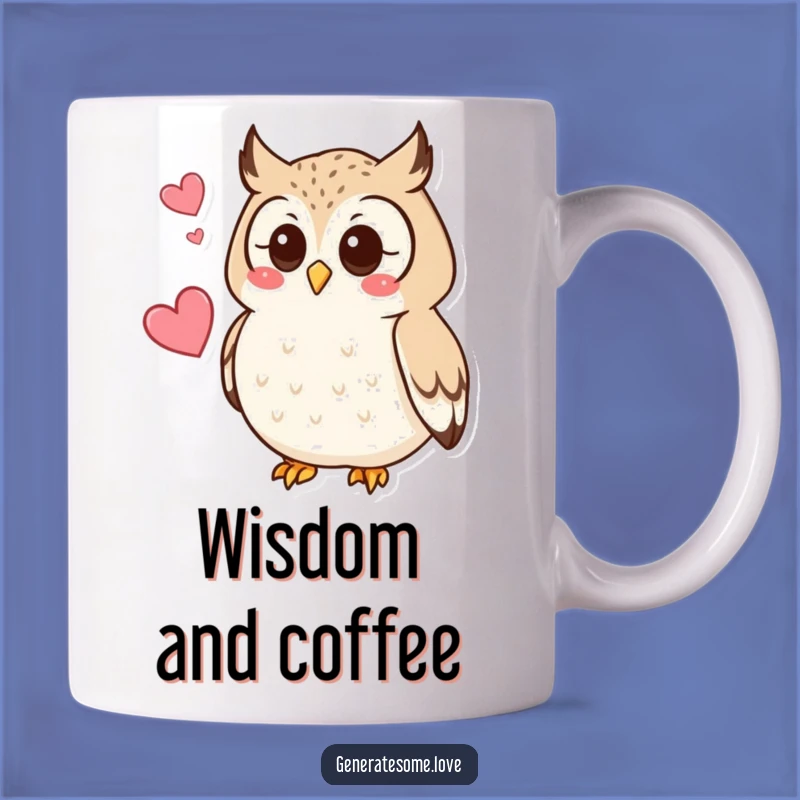 Funny Owl Heart Mug: Curious Hoot, Whimsical Gift for Owl Lovers