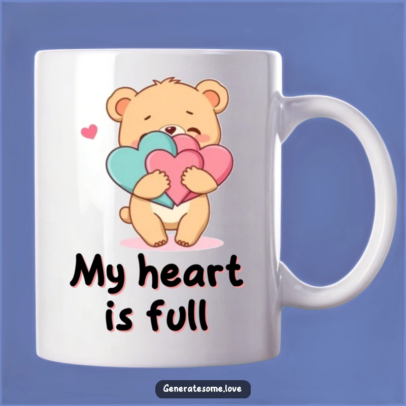 Funny Bear Hug Mug: Adorable Cub Embraces Hearts, Perfect Funny Gift!