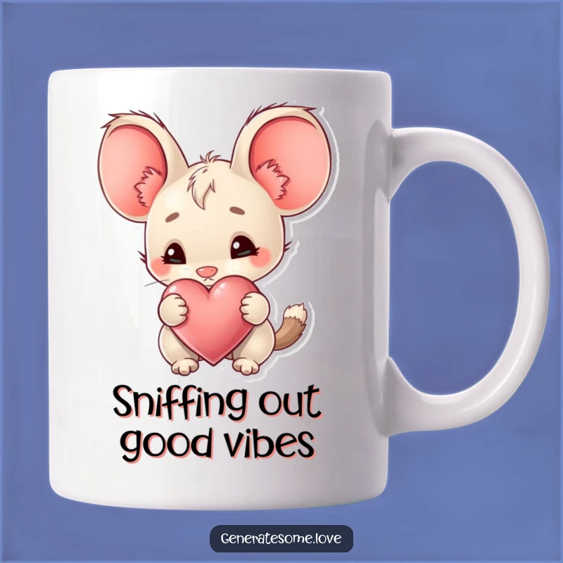 Funny Big Ear Creature Heart Mug: Curious Sniffs and Cheerful Gift Ideas