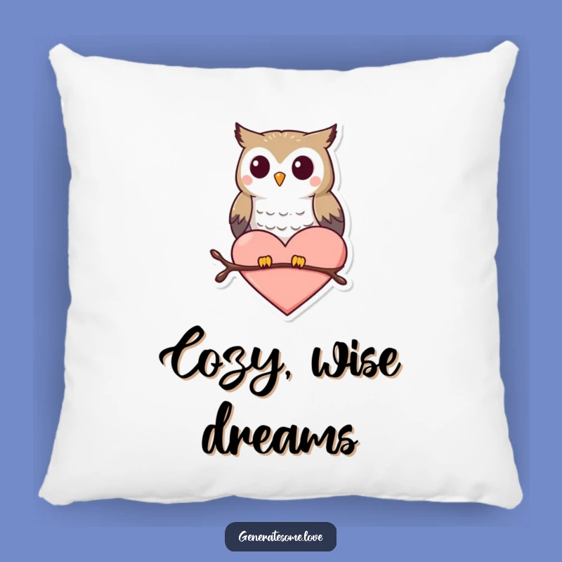 Funny Owl Heart Pillow: Cozy Love for Your Happy Space