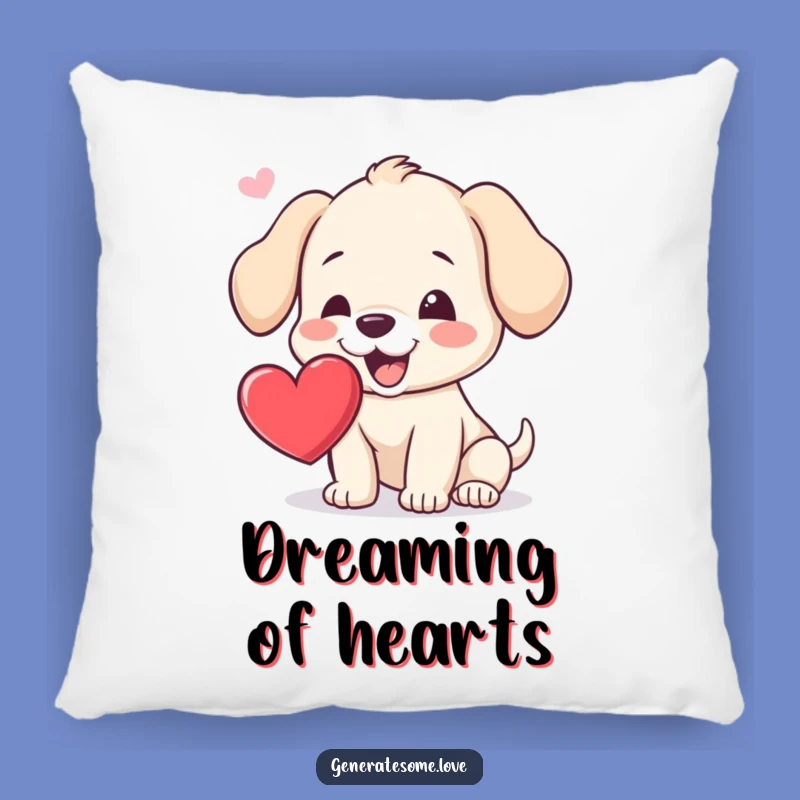 Funny Puppy Heart Catch Pillow: Cozy Comfort & Dog Lover Gift