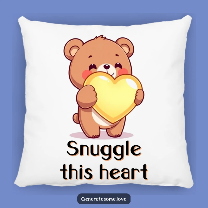 Funny Kawaii Bear Pillow: Cozy Cuddles and Heartfelt Love