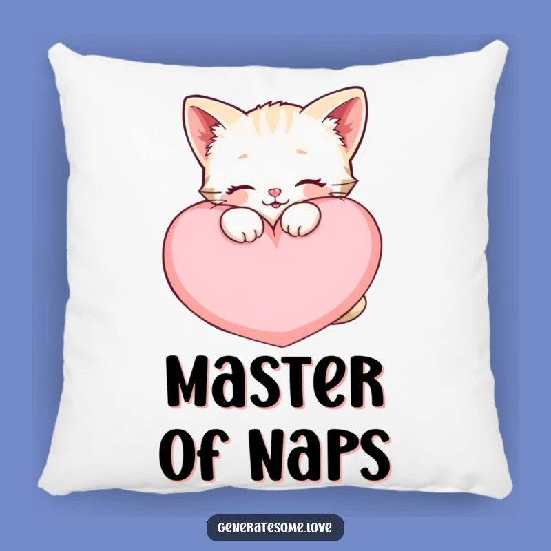 Funny Kitten Pillow: Cozy Heart Hugs, Adorable Comfort Gift