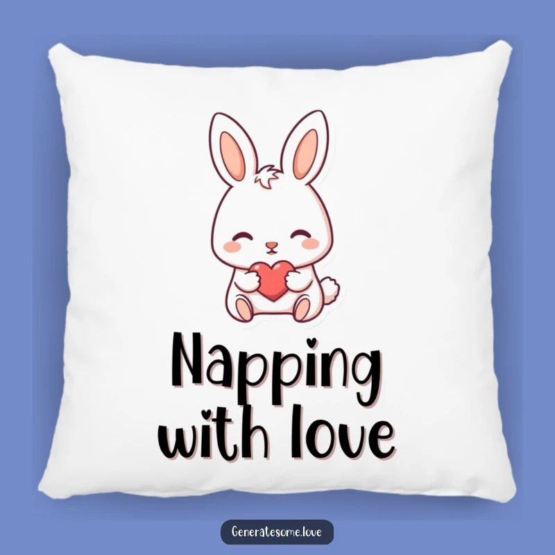 Funny Bunny Heart Pillow: Cozy Comfort and Darling Character Sweetness