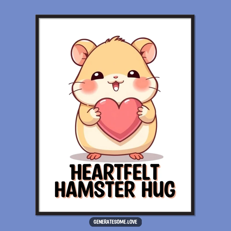 Funny Digital Art: Hamster Heart Paws, Instant Cuteness