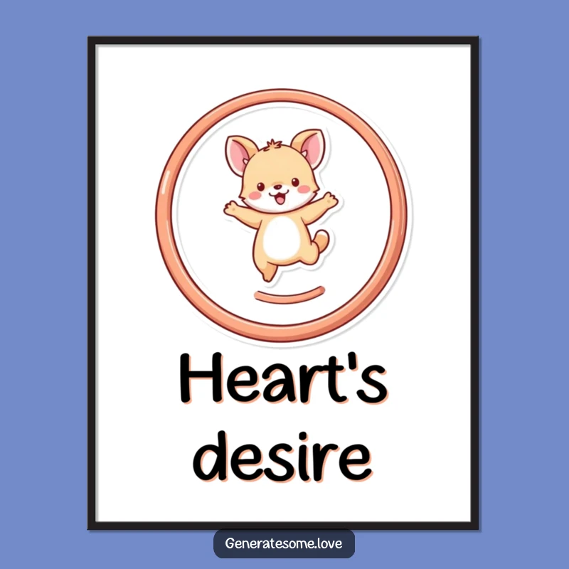 Funny Tiny Animal Hoop Digital Art: Instant Joyful Decor