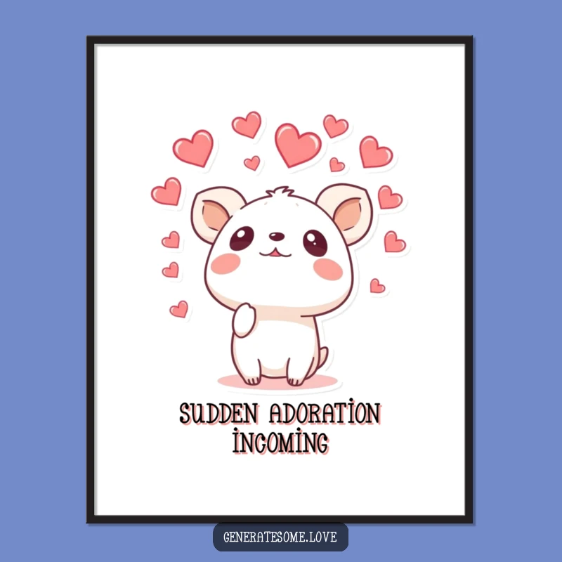 Funny Surprised Animal Digital Art: Instant Heartfall Amazement for Your Walls