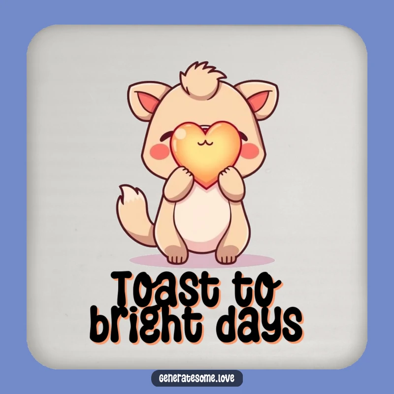 Funny Hopeful Animal Coaster: Protect Surfaces with Hearty Glow