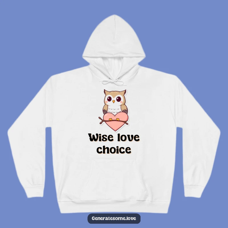 Funny Owl Heart Hoodie: Cozy Love for a Wise Soul