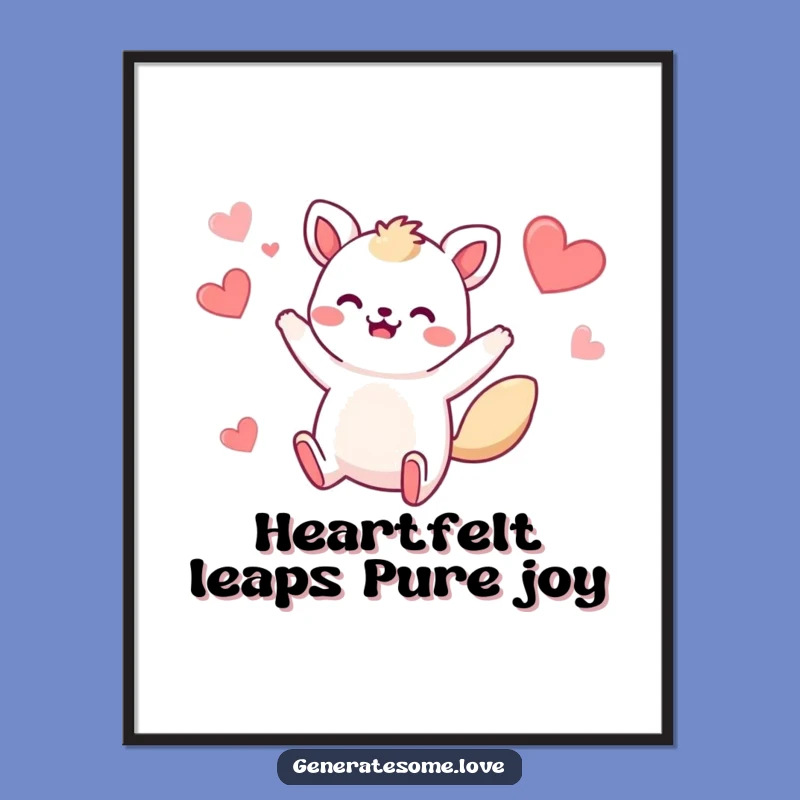 Free Printable Wall Art: Whimsical Animal Jump, Funny Downloadable Decor for Instant Happiness