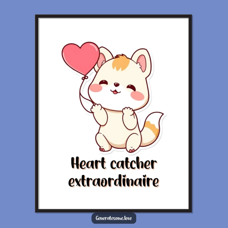 Playful Free Printable Wall Art: Animal's Heart Catching Delight