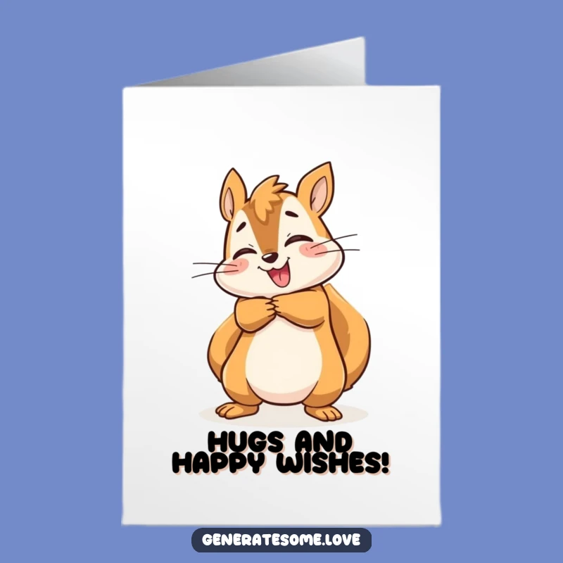 Free Printable Squirrel Birthday Card: Hugs & High-Energy Fun for a Special Day