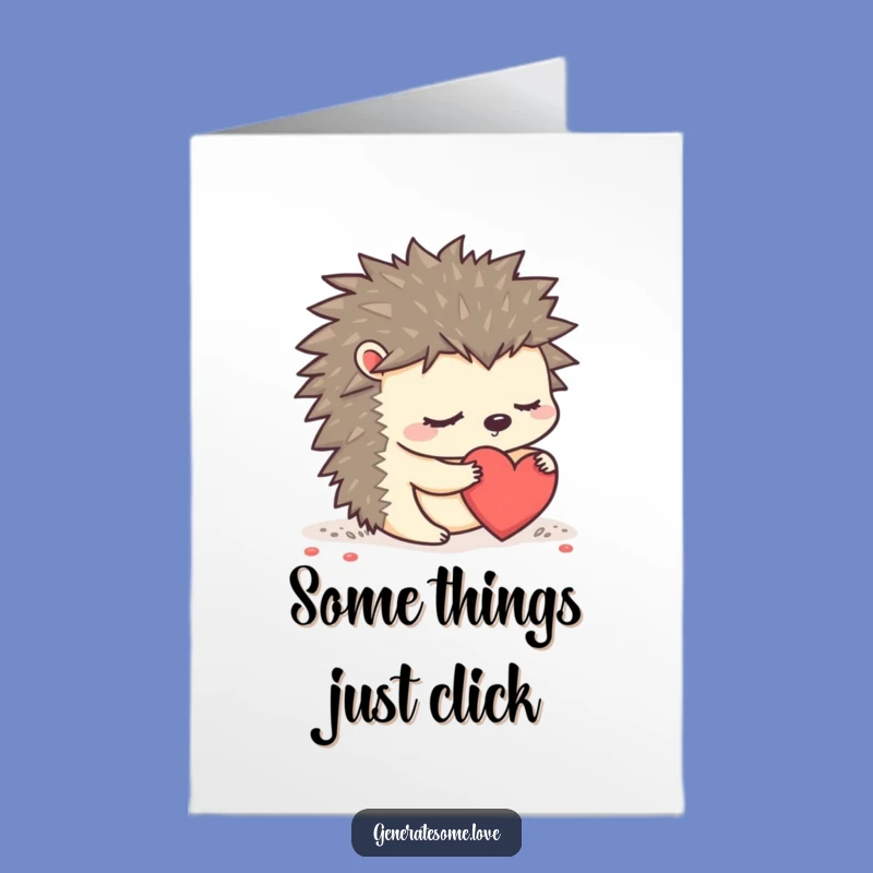 Free Printable Hedgehog Congrats Card - Rolling Hearts for Your Big Win!