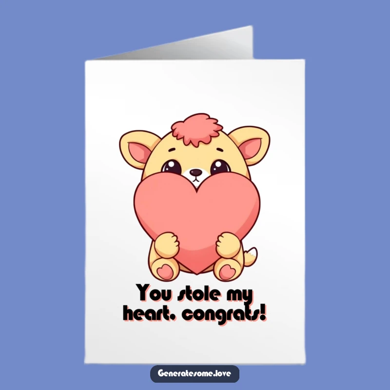 Heartwarming Free Printable Congrats Card: Animal's Awe for Big Achievement