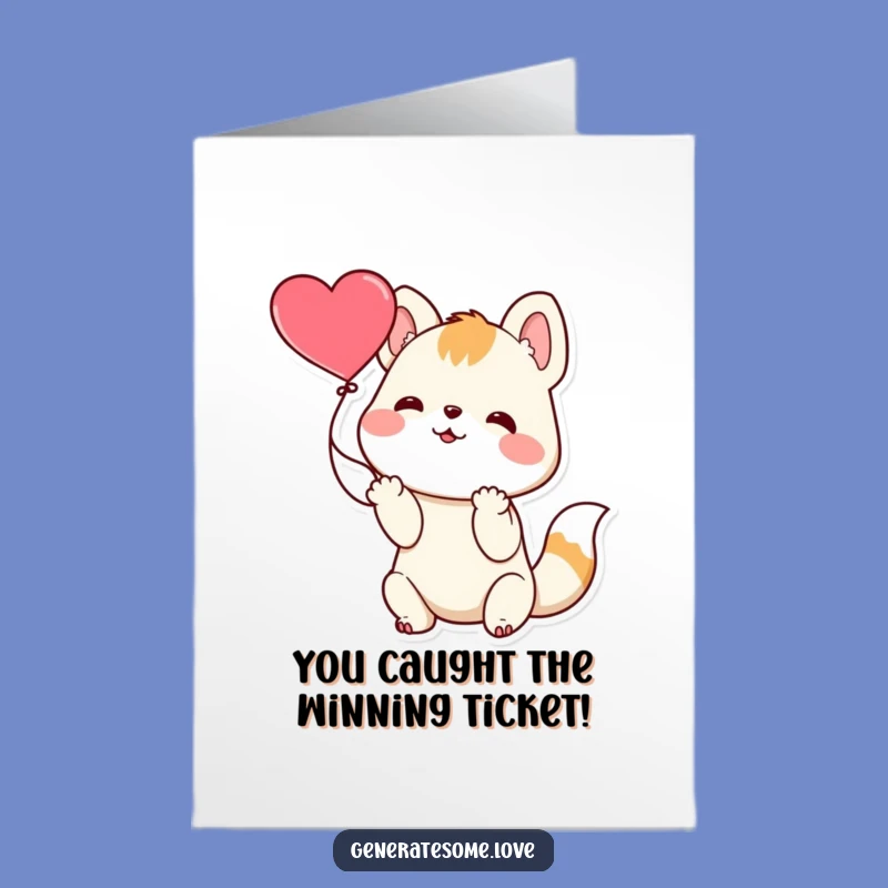 Joyful Free Printable Congrats Card: Animal Grabs Heart of Success