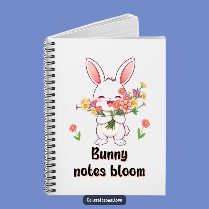 Funny Bunny Flower Notebook - Journal For Your Blooming Ideas