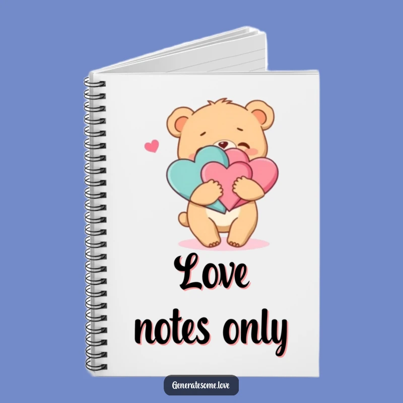 Funny Bear Cub Hearts Notebook: Journal Your Love, Great Funny Gift!