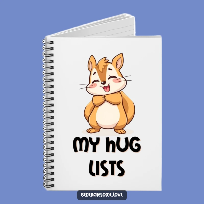 Funny Energetic Squirrel Hug Notebook: Jot Down Ideas with Joy