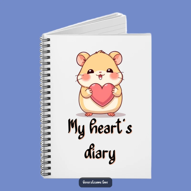Funny Hamster Heart Notebook: Tiny Paws, Journal Your Love