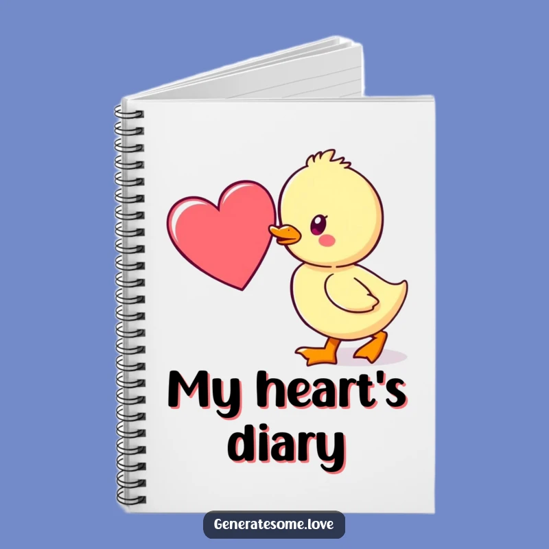 Funny Duckling Heart Notebook: Journal Your Loving Journey