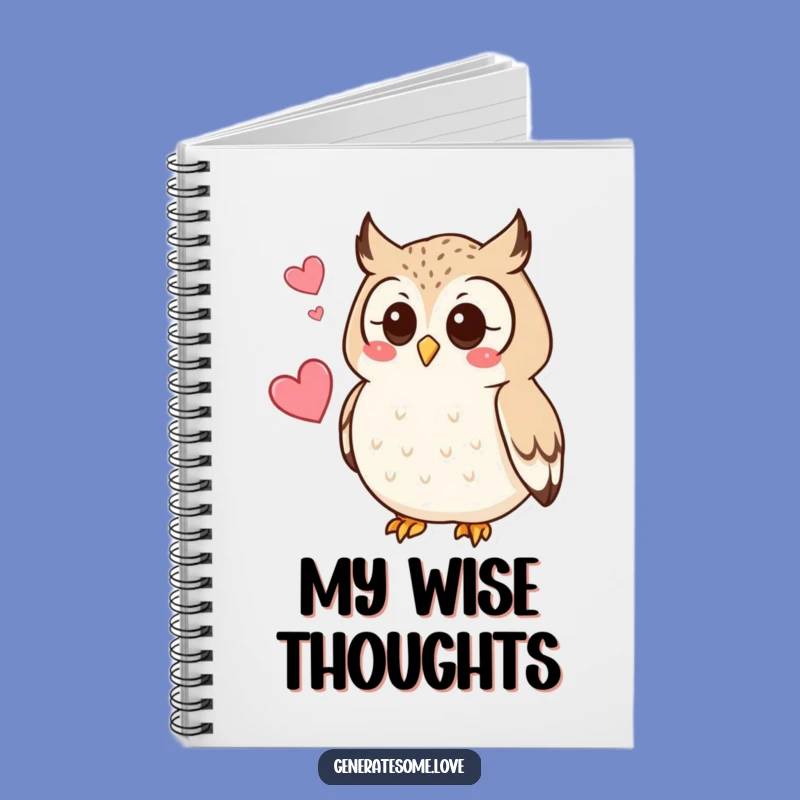 Funny Owl Heart Notebook: Curious Hoot, Journal Your Wisdom