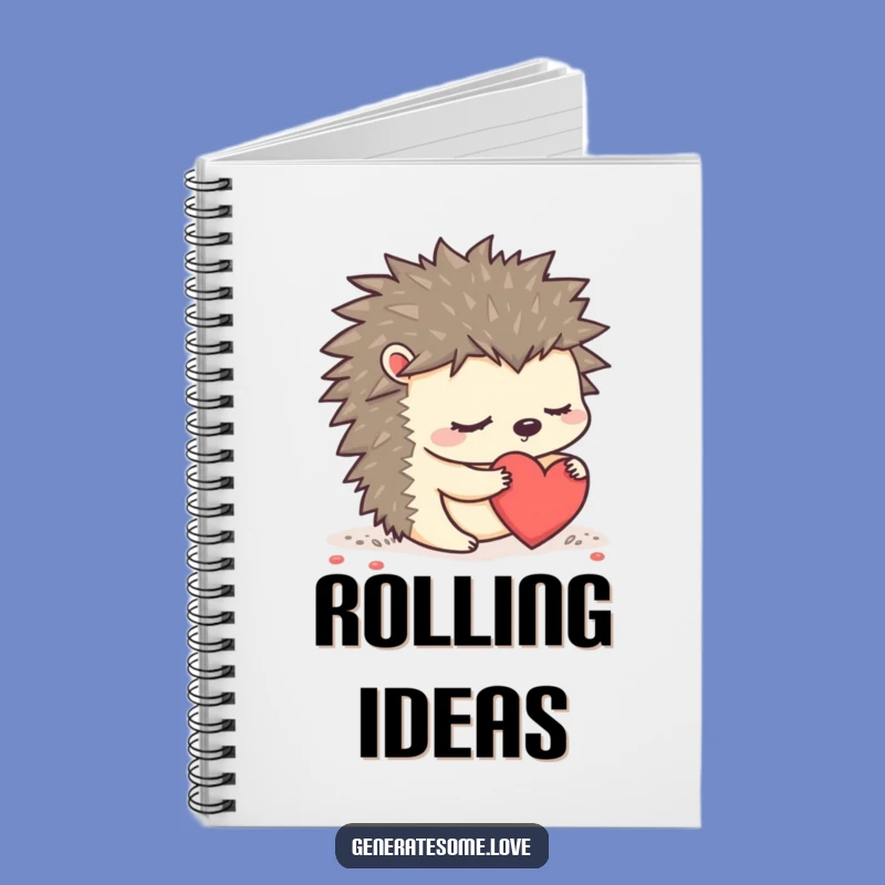 Funny Sleepy Hedgehog Notebook - Cute Journal for Ideas Gift