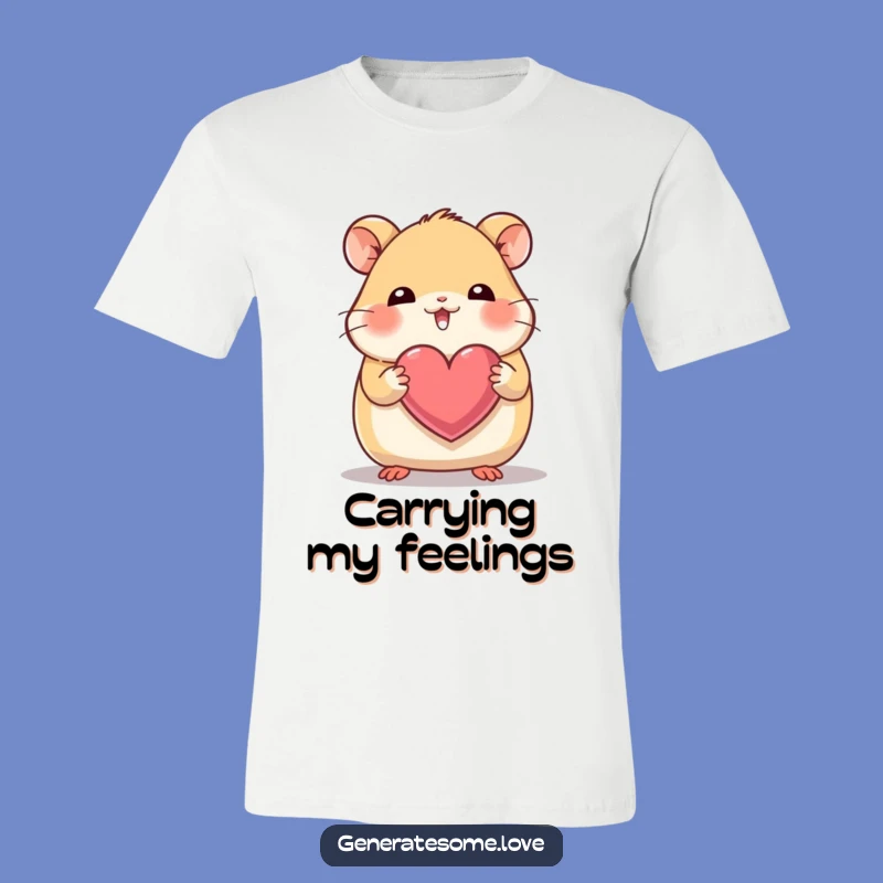 Funny Hamster Heart T-Shirt: Tiny Paws, Big Love, Cute Tee