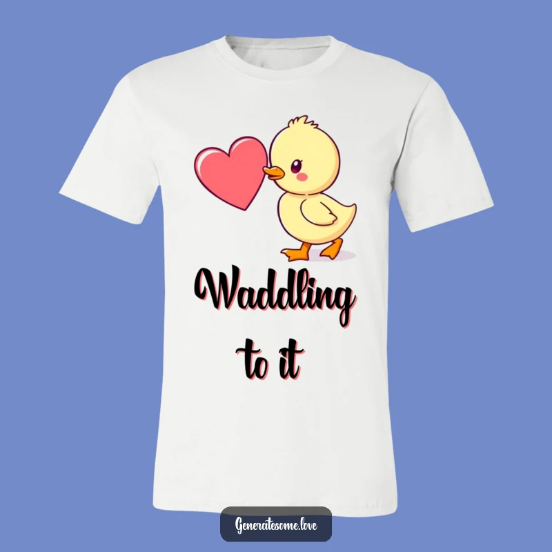 Funny Duckling Heart T-Shirt: Waddle into Style with Love
