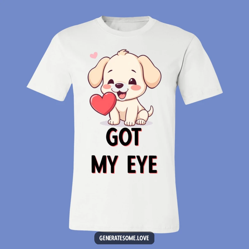Funny Puppy Heart Catch T-Shirt: Cute & Lovable Tee for Dog Fans