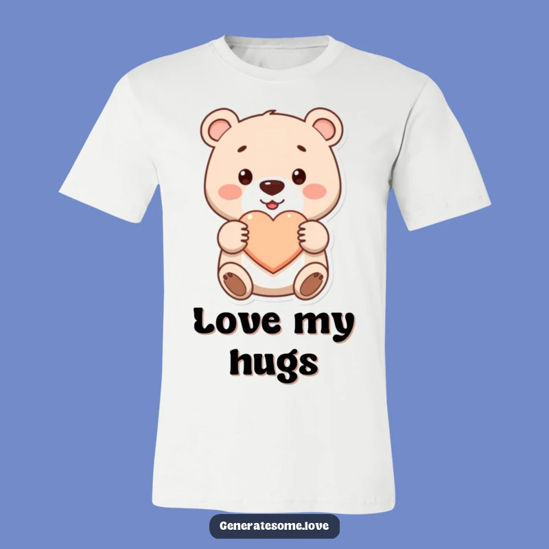 Funny Cute Bear Heart Smile T-Shirt - Wearable Adorable Animal Love