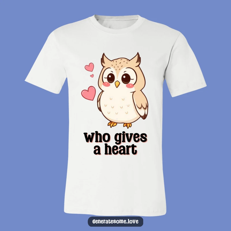 Funny Owl Heart T-Shirt: Curious Hoot, Wear Your Wisdom