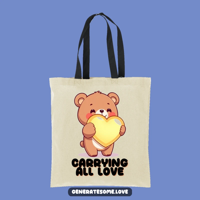 Funny Kawaii Bear Tote Bag: Carry Love and Joy Everywhere