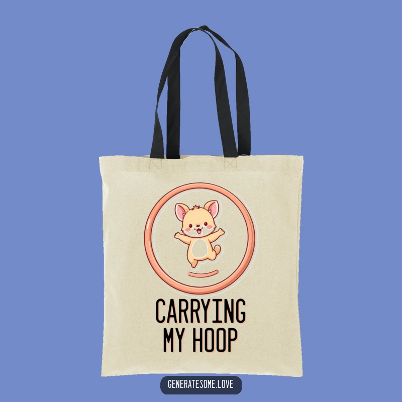 Funny Tiny Animal Heart Hoop Tote: Carry Joy Everywhere You Go