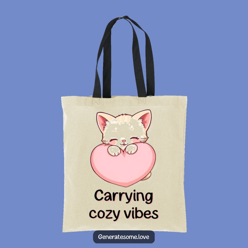 Funny Kitten Tote Bag: Carry Cuddles, Sweet Gift