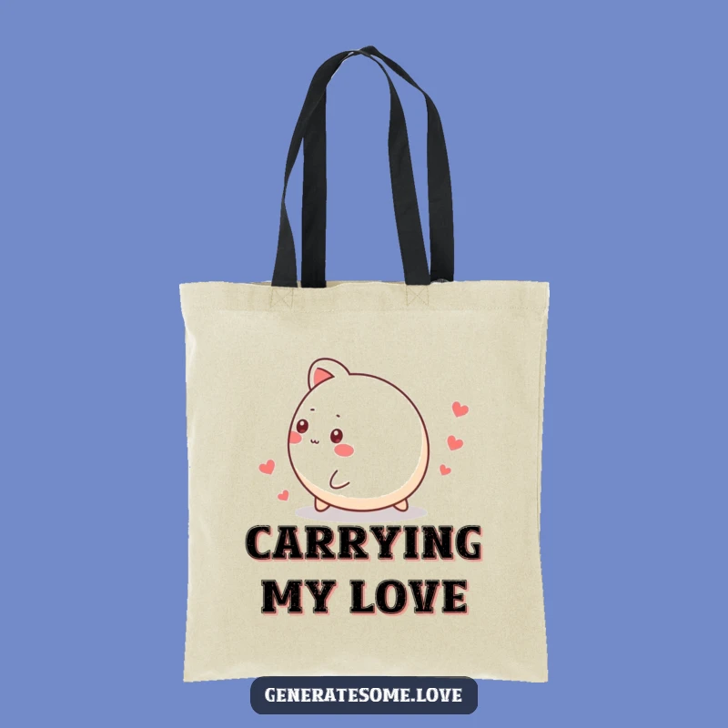 Funny Rolling Animal Heart Trail Tote Bag: Carry Your Fun & Essentials